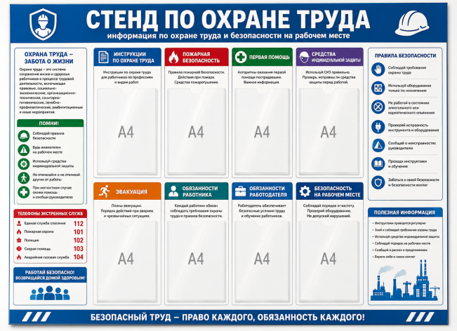 Стенд по охране труда