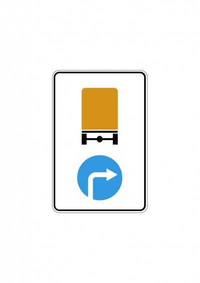 Дорожный знак 4.8.3 "Направление движения транспортных средств с опасными грузами"